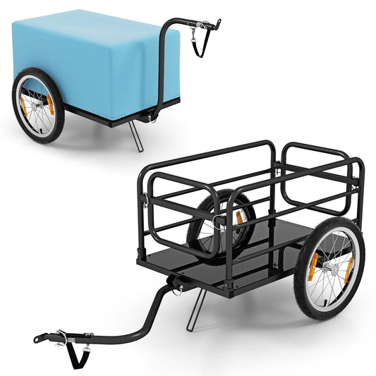 Bike Cargo Trailer with Foldable Frame & Oxford Cloth Cover
