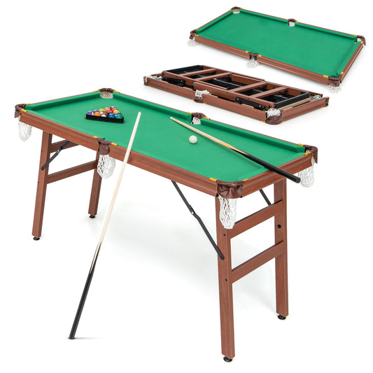 Portable Billiards Table Game with Foldable Legs for Family Game Bar Gym Room
