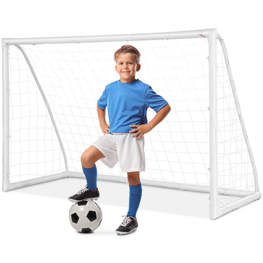 All-Weather Soccer Goal with Strong PVC Frame & High-Strength Netting (1.8M x 1.2M(L x W))