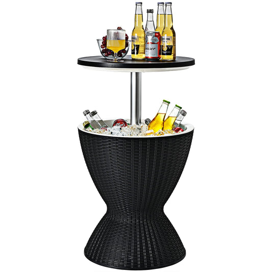 Outdoor Ice Cooler with Height Adjustable Tabletop for Party