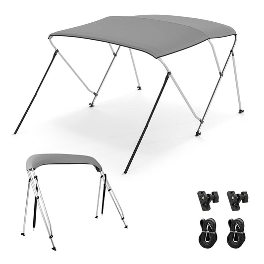Boat Bimini Top with Heavy- Duty Aluminum Support Frame(183 x 170-182 x 117 cm (L x W x H))