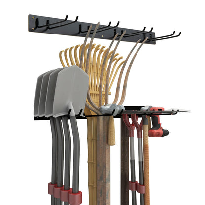 Garden Tool Organizer with 8 Hooks for Home/Office/Garage