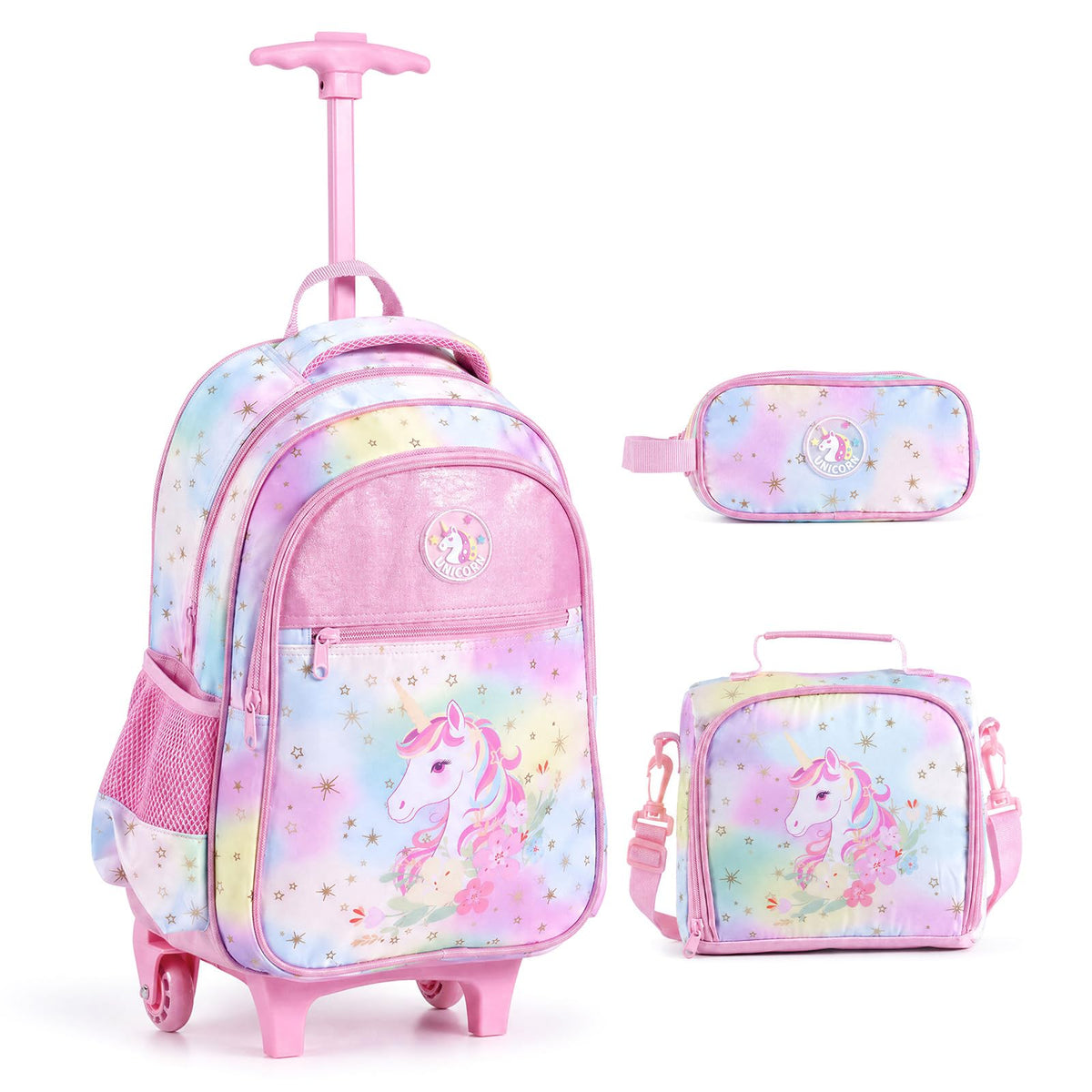 Wheeled Backpack with Lunch Box and Pencil Case