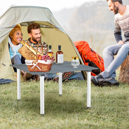 Solid Fir Wood Portable Roll up Table with Carry Bag for Camping