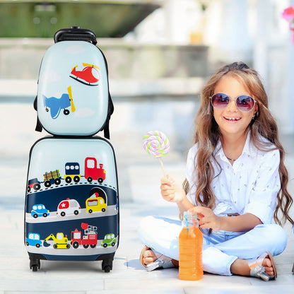 2-Piece Carry-on Luggage Set with Spinner Wheels for Children