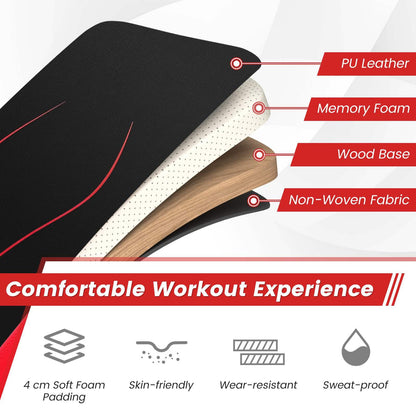 Foldable Adjustable Sit-Up Bench with Crunch Handles