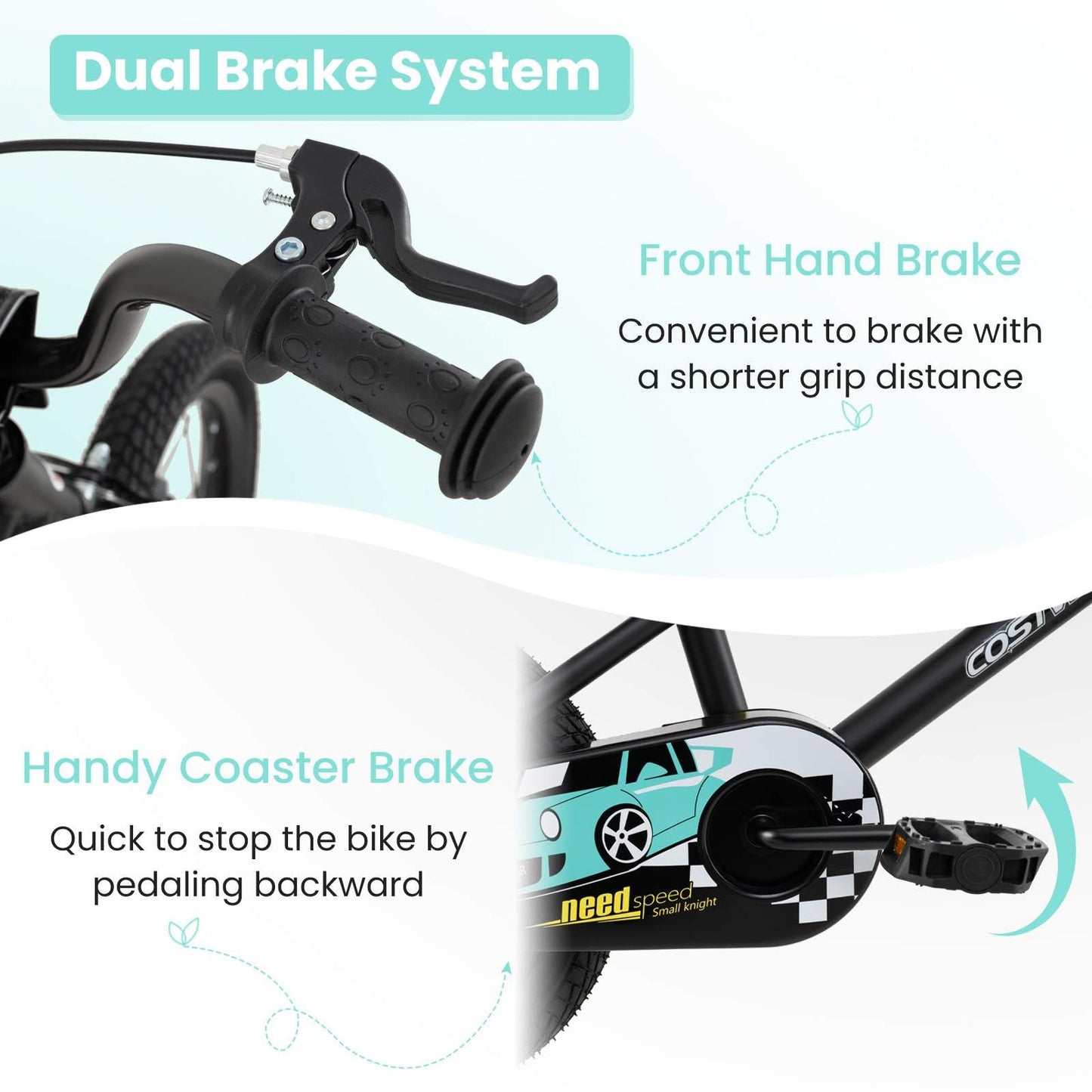 14/16/18 Inch Kids Bike for 3-8 Years Old Boys and Girls