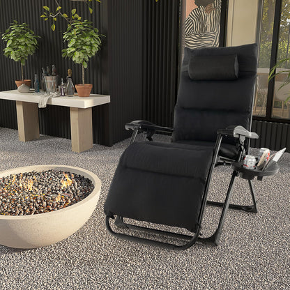 Adjustable Metal Zero Gravity Lounge Chair with Removable Cushion