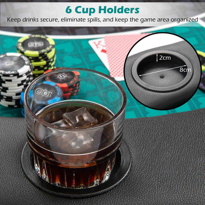 1.2M 6-Player Foldable Poker Table Top