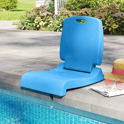 Foldable Outdoor Pool Chair with Handle & Back Support for Edge of Pool