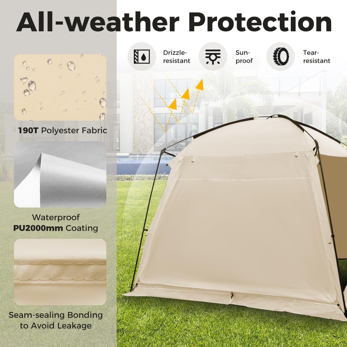 Screen Dome Camping Tent for 6-8 People Easy Setup