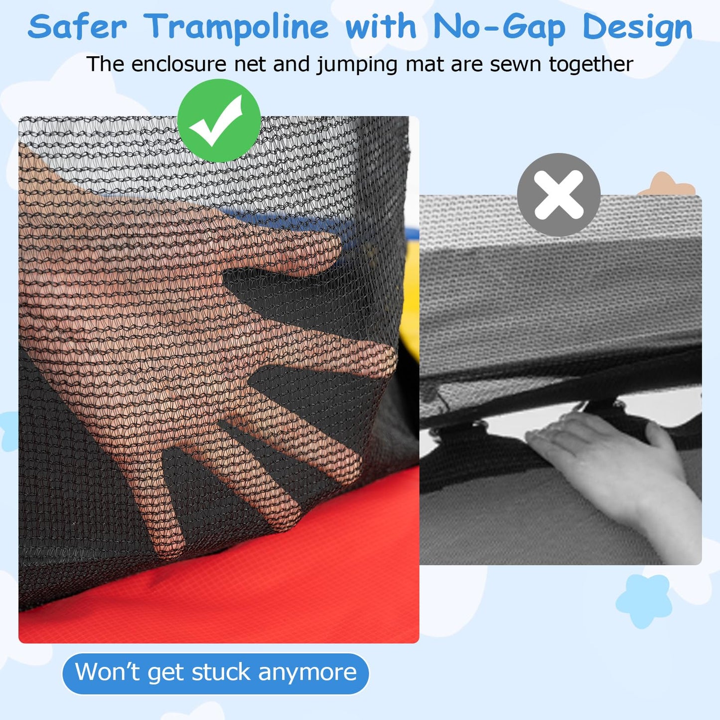 48’’ Mini Trampoline for Boys & Girls Age 3+ Years Old