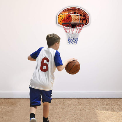 Wall Mounted Fan Backboard W/2 nets Basketball Hoop