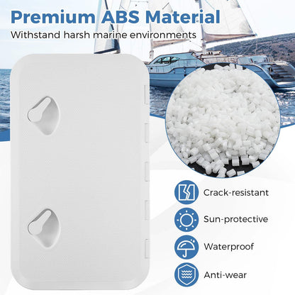 60.5 x 35.5 cm (L x W) Boat Hatch w/ 180°Lid Hinge & Non-Slip Surface