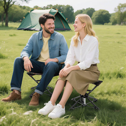 360° Swivel Hunting Chair with Anti-Sink Feet & Lightweight Carry Bag