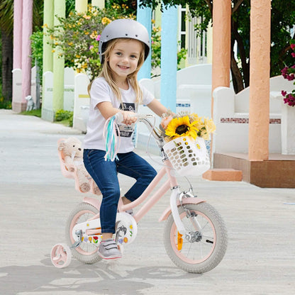 12/14 Inch Children Bicycle w/Detachable Training Wheels
