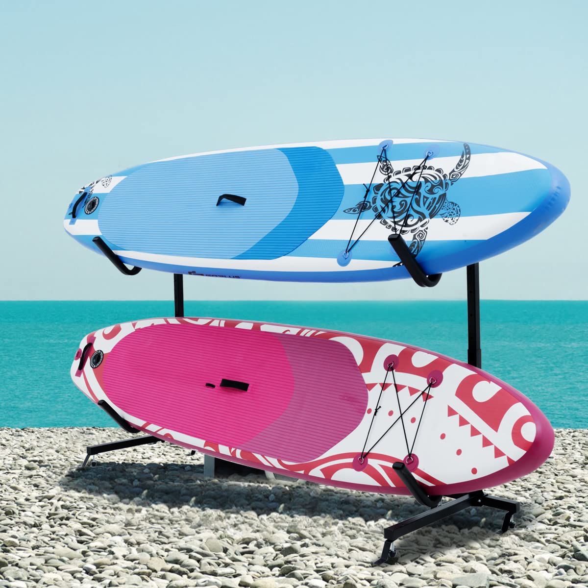 Freestanding Kayak Rack Heavy Duty Dual Storage Rack
