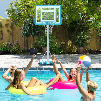 Pool Basketball Hoop with 82cm Shatterproof Backboard for Indoor Outdoor