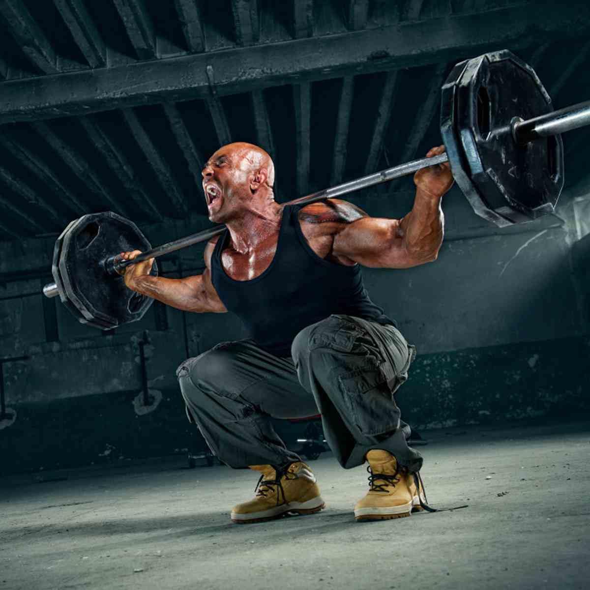 2.2m Olympic Weight Bar Solid Iron Weighted Workout Bar w/Two Collars