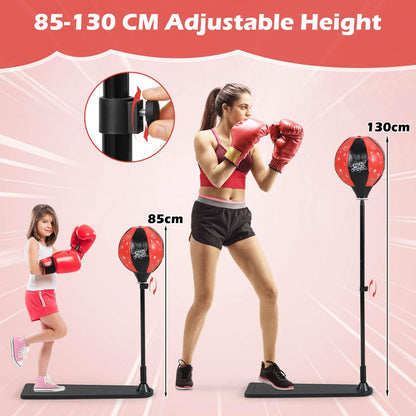 Inflatable Boxing Ball with Boxing Gloves & Air Pump & Stand