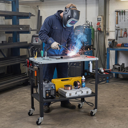 92cm x 46cm Welding Table with Tool Rack and Tray