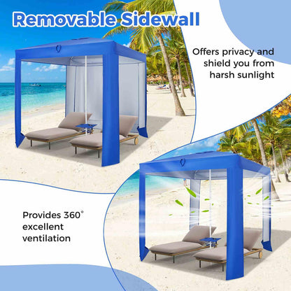 2 x 2M Beach Tent with Folding Table UPF 50+ Protection