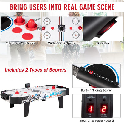 107cm Air Powered Hockey Table W/ 2 Pucks