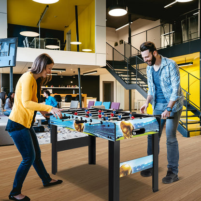 Foosball Table Game Set Adults & Kids Soccer Table for Family Activities