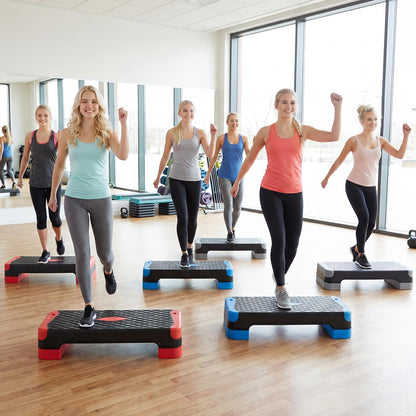 3-in-1 Aerobic Step Platform Set, 300 KG Adjustable Workout Stepper with 2 Stackable Risers