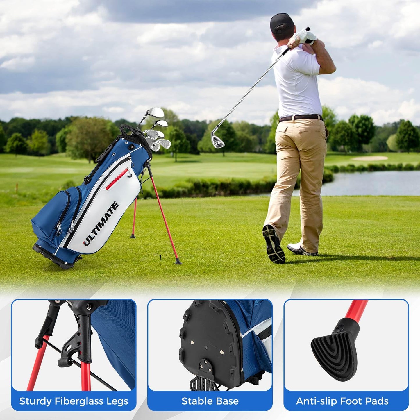 Complete Golf Club Package Set with oversize aluminum driver for Outdoor Use