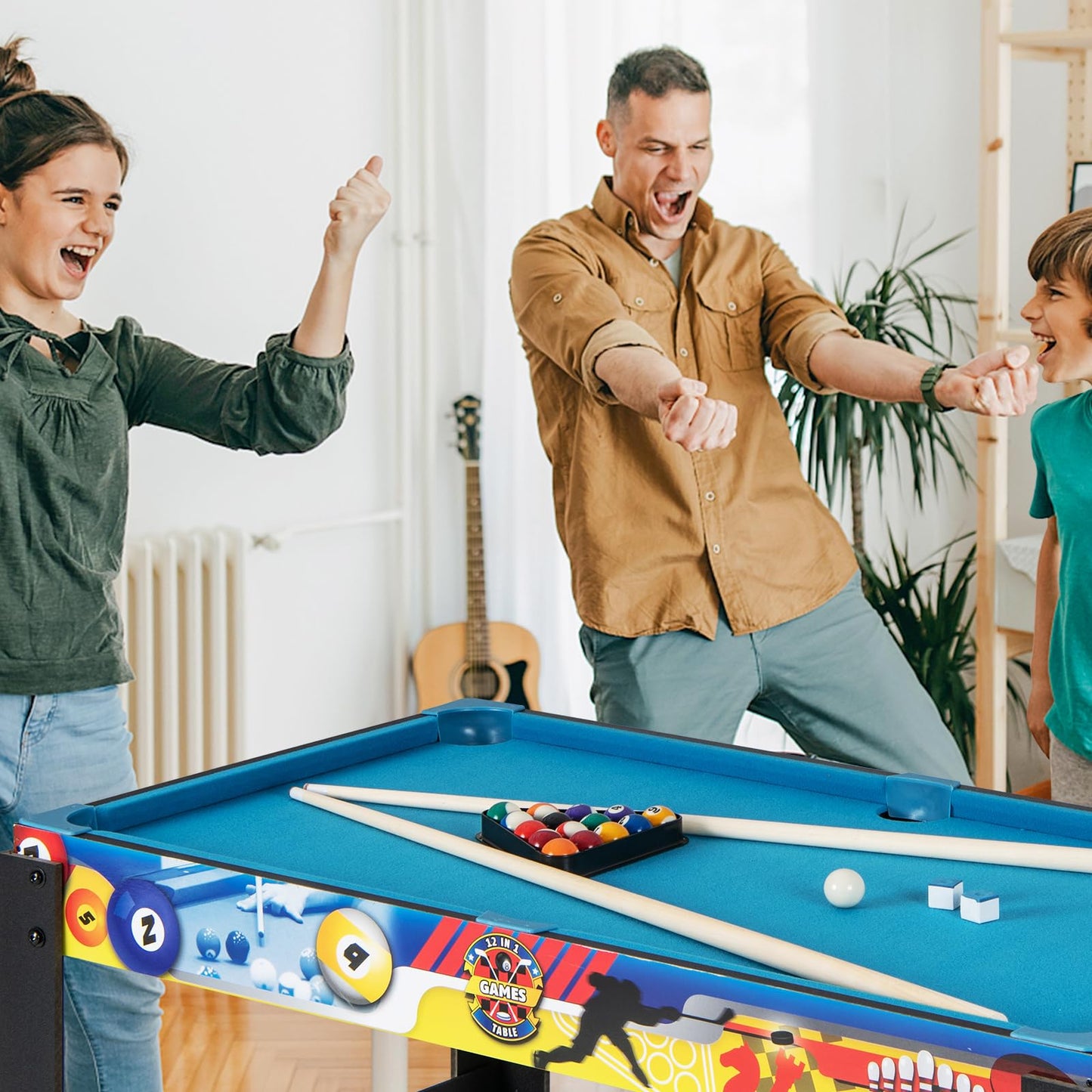 12-in-1 Combo Game Table Set w/Foosball