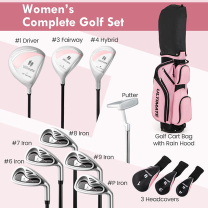 Ladies Complete Golf Club Set with Driver and Stand Bag