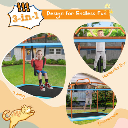 6FT Kids Recreational Trampoline for Boys & Girls Over 3 Years Old