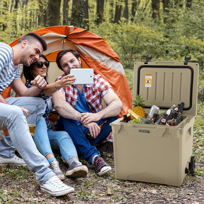 40L Hard Cooler with Built-in Bottle Opener Wheels & Handle