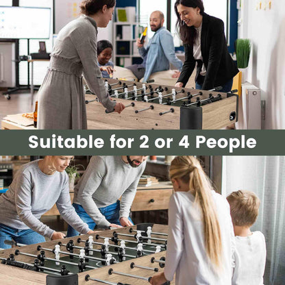 1.2m Foosball Table with Adjustable Leg Levelers for Kids and Adults for Game Rooms