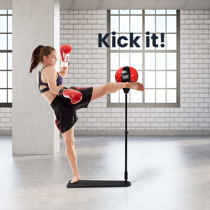 Inflatable Boxing Ball with Boxing Gloves & Air Pump & Stand