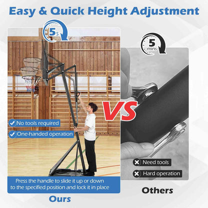Portable Basketball Hoop for Kids Teens Adults