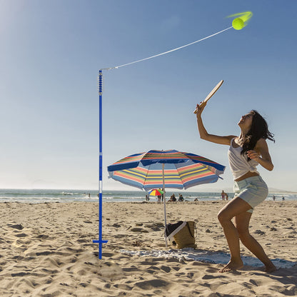 3-Level Height-Adjustable Swing Ball Outdoor Game Set W/Ball and Spiral Coil