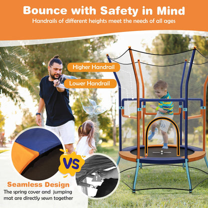 48" Mini Trampoline w/Safety Enclosure Net
