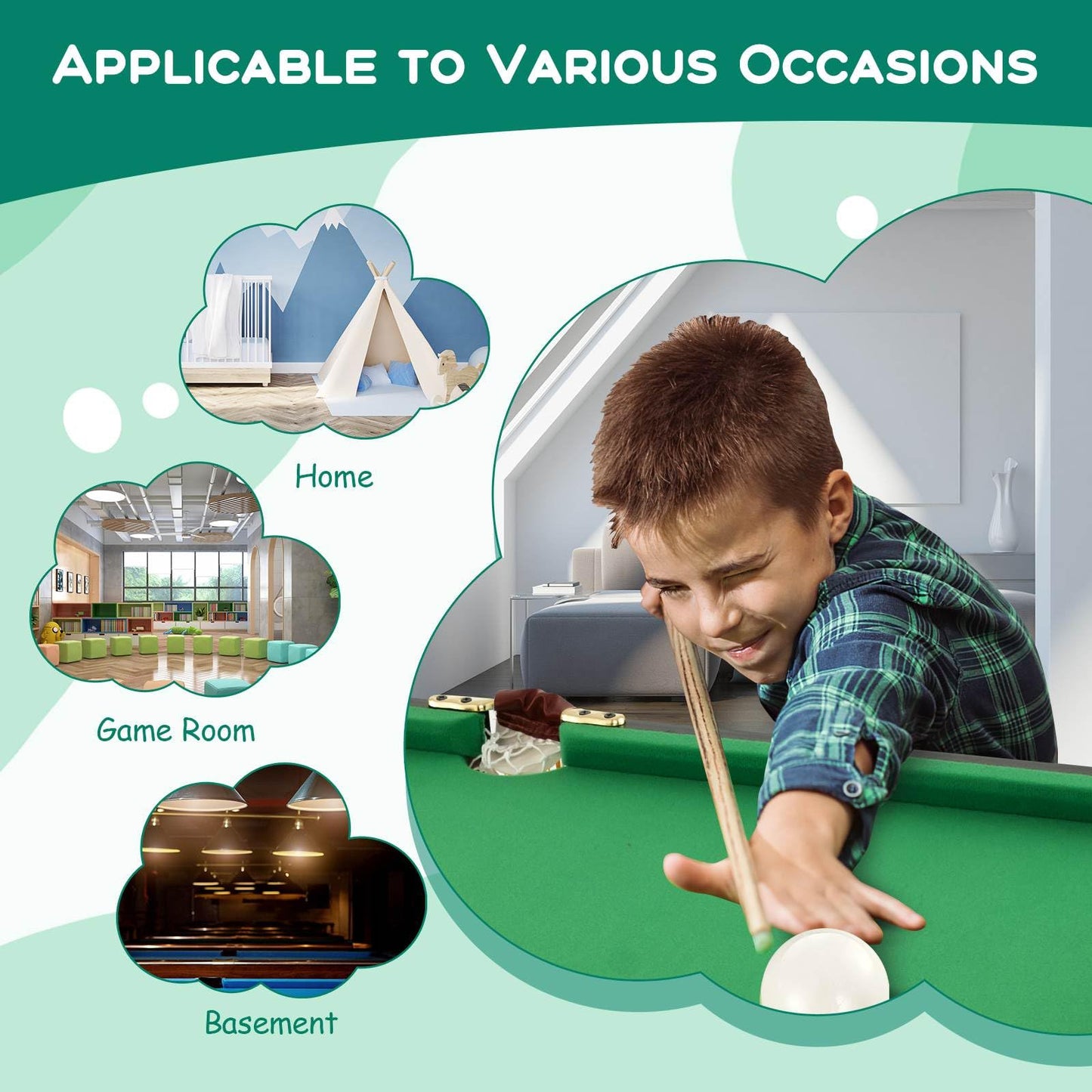 122 CM Folding Billiard/Pool Table Set w/Accessories