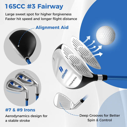 Junior Complete Golf Club Set with Lightweight Design for Kids