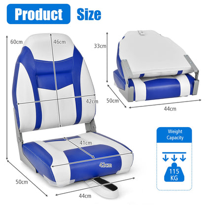 High Back Boat Seat with High-density Sponge Cushion