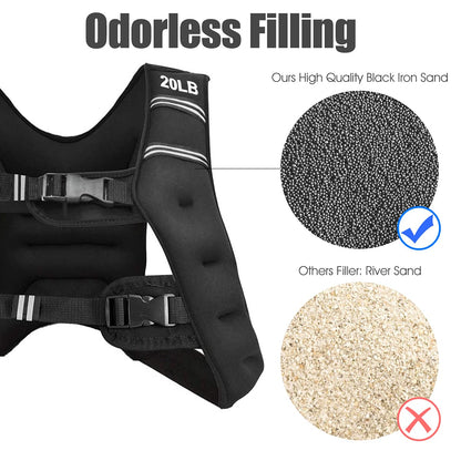 Weighted Vest 9 Workout Vest with Adjustable Buckles & Mesh Bag