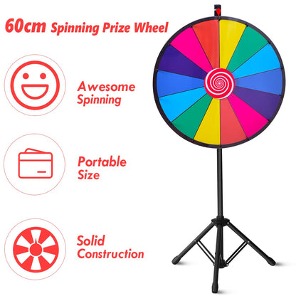 24” Spinning Prize Wheel with Folding Tripod for Party