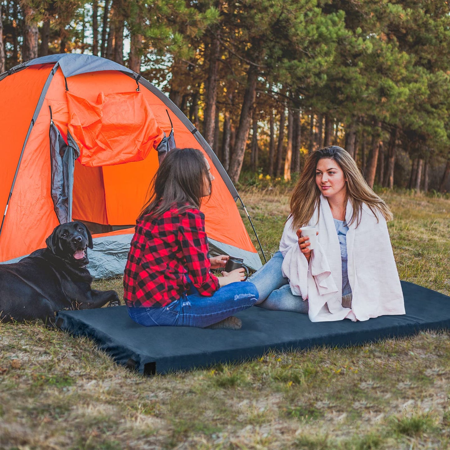 Foldable Camping Mattress with High Density Foam Cushion & Anti-Slip Bottom