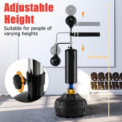 Freestanding 360°Spinning Bar w/Dual Boxing Speed Balls