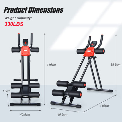 Abdominal Cruncher Machine Foldable Core Abdominal Trainer