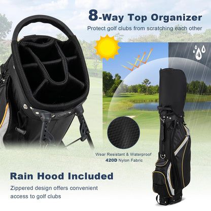 Golf Stand Bag Golf Club Bag w/ 8 Way Top Dividers
