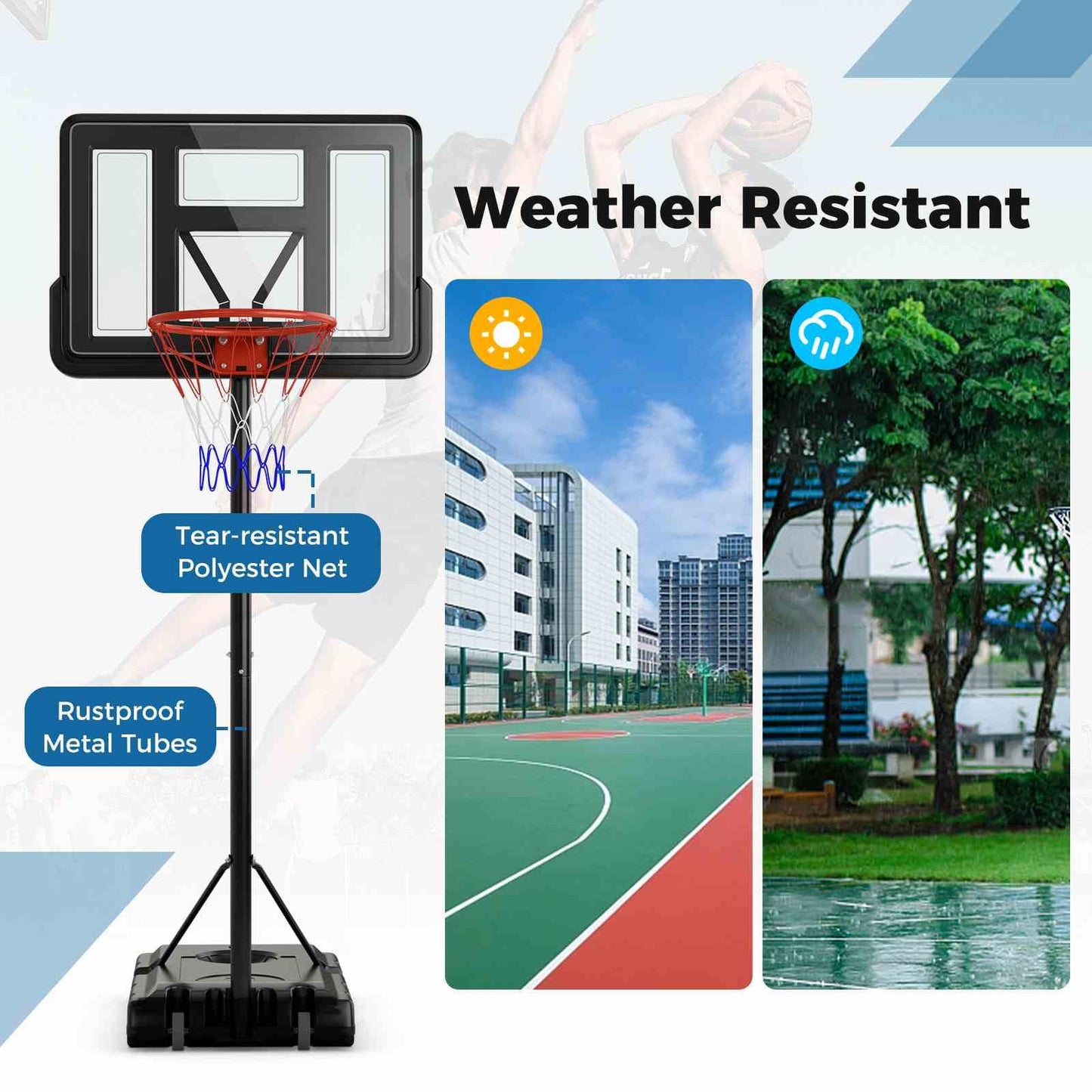 Portable Basketball Hoop for Kids Teens Adults