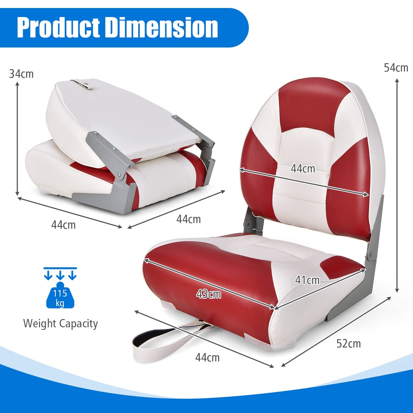 Marine Seating Set with Thickened High-density Sponge Padding